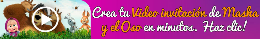 Video invitación de Masha y el Oso gratis