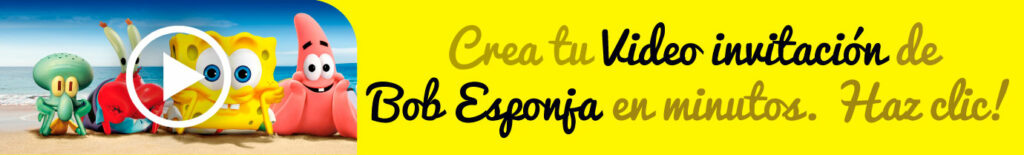 Video invitación de Bob Esponja gratis