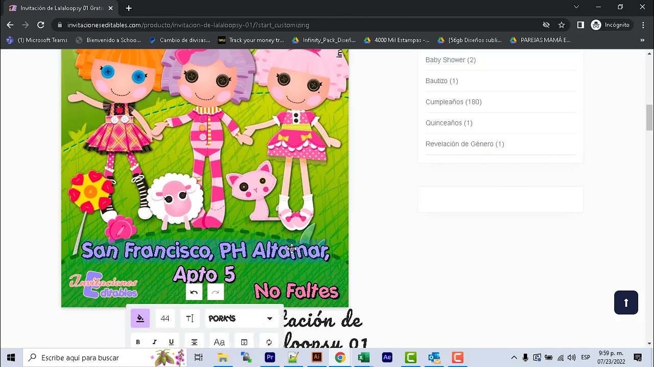 Beth Kruse Custom Creations: Lalaloopsy Party Invite, image size:1280x720